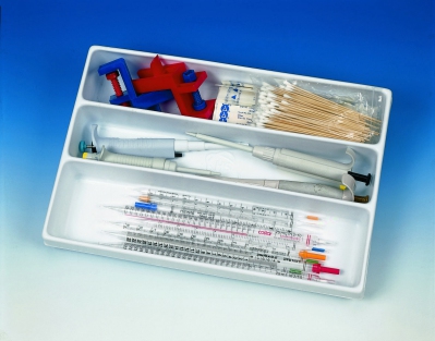 [Heathrow Scientific] HS 3-Compartment Tray, Polystyrene