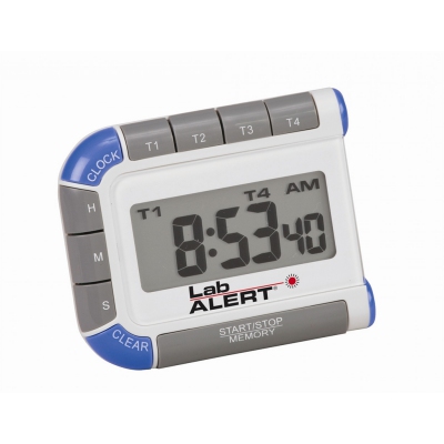 [Heathrow Scientific] Lab Alert® Timer / Clock Pocket Four Place