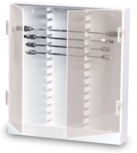 Cabinet HPLC 30 Column White PVC with Lockable Clear Acrylic Hinged Doors