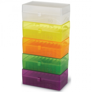 HS 50-Well Hinged Storage Box ,pk5, assorted colours