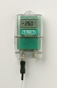 TTEC Temperature Data Logger with cryogenic teflon PT100 sensor cable (Temperature Range A, -200 to 120 °C)
